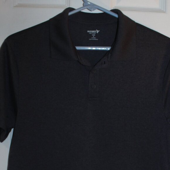 Men’s Active Go Dry Dark Gray Heathered Performance Polo | Sz Small - Picture 2 of 5